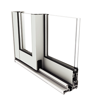 Corte técnico do perfil SAPA Softslide em Alumínio